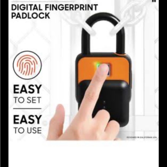 Digital Biometric Fingerprint Padlock Weatherproof Recharge Once/Yr = 2000locks - Picture 4 of 9